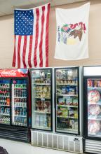 Drapeau USA dans un magasin